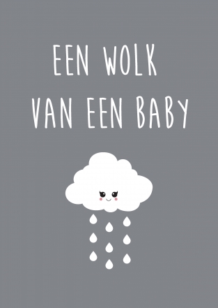 Ansichtkaart Een wolk van een baby